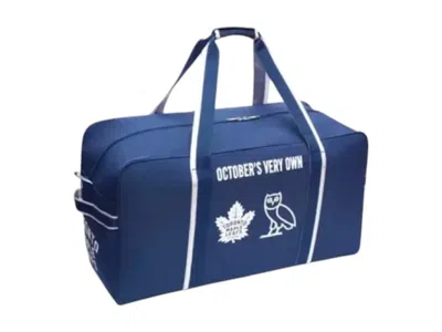 Pre-owned Ovo X Sherwood Hockey Equipment Toronto Maple Leafs Duffel Bag In Blue