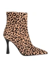 Ovye' By Cristina Lucchi Ovyé Woman Ankle Boots Beige Size 8 Leather In Beige