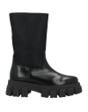 Ovye' By Cristina Lucchi Ovyé Woman Ankle Boots Black Size 10 Soft Leather, Textile Fibers In Black