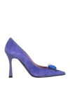 Ovye' By Cristina Lucchi Ovyé Woman Pumps Bright Blue Size 8 Leather In Blue