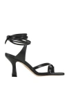 Ovye' By Cristina Lucchi Ovyé Woman Thong Sandal Black Size 6 Soft Leather
