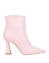 Ovye' By Cristina Lucchi Woman Ankle Boots Pink Size 8 Soft Leather