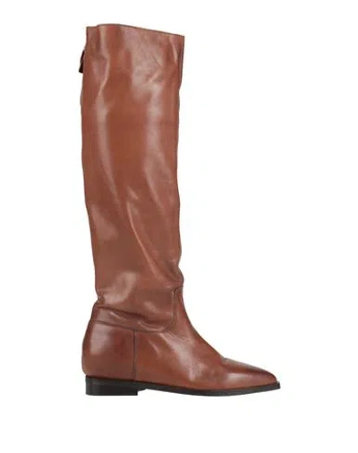 Ovye' By Cristina Lucchi Woman Boot Brown Size 8 Leather