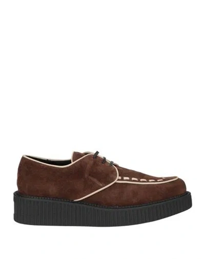 Ovyè Ovyé Playlist Woman Lace-up Shoes Brown Size 8 Leather