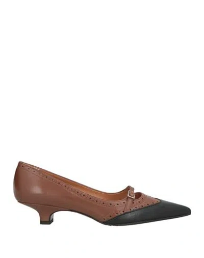 Ovyè Ovyé Playlist Woman Pumps Brown Size 7 Leather