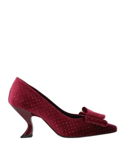 Ovyè Ovyé Playlist Woman Pumps Garnet Size 7 Textile Fibers In Red