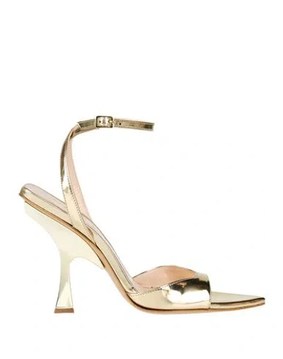 Ovyè Ovyé Playlist Woman Sandals Gold Size 9 Synthetic Material In Multi