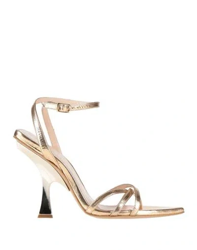 Ovyè Ovyé Playlist Woman Sandals Rose Gold Size 8 Leather