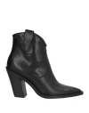 Ovyè Ovyé Woman Ankle Boots Black Size 7 Leather In Black