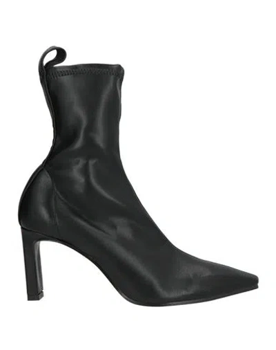 Ovyè Ovyé Woman Ankle Boots Black Size 7 Synthetic Fibers In Animal Print