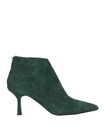 Ovyè Ovyé Woman Ankle Boots Dark Green Size 8 Leather