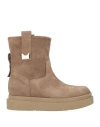 Ovyè Ovyé Woman Ankle Boots Light Brown Size 8 Leather In Sand
