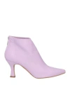 Ovyè Ovyé Woman Ankle Boots Light Pink Size 8 Leather In Pink