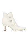 Ovyè Ovyé Woman Ankle Boots Off White Size 8 Leather
