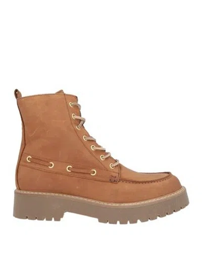 Ovyè Ovyé Woman Ankle Boots Tan Size 9 Leather In Brown