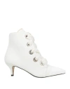 Ovyè Ovyé Woman Ankle Boots White Size 8 Leather In White