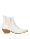 Ovyè Ovyé Woman Ankle Boots White Size 7 Soft Leather In White