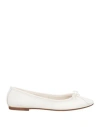 Ovyè Ovyé Woman Ballet Flats Beige Size 8 Leather In White