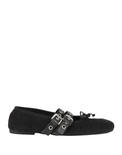 Ovyè Ovyé Woman Ballet Flats Black Size 7 Textile Fibers