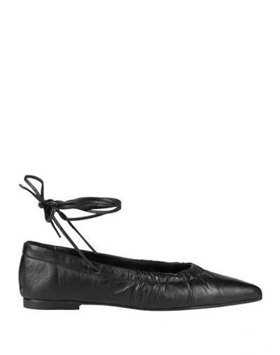 Ovyè Ovyé Woman Ballet Flats Black Size 8 Leather