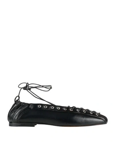 Ovyè Ovyé Woman Ballet Flats Black Size 8 Leather