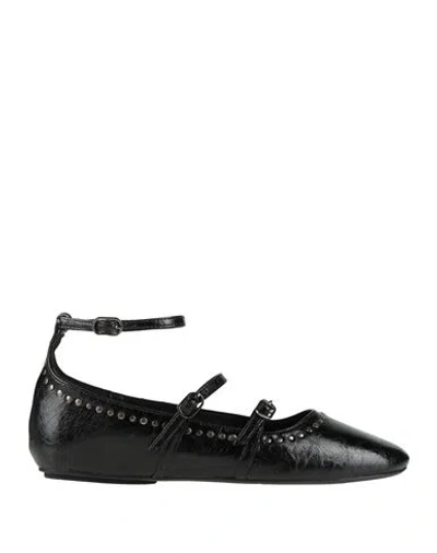Ovyè Ovyé Woman Ballet Flats Black Size 8 Leather In Multi