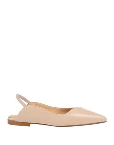Ovyè Ovyé Woman Ballet Flats Blush Size 8 Leather In Neutral