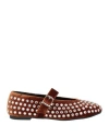 Ovyè Ovyé Woman Ballet Flats Brown Size 7 Textile Fibers