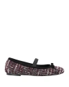 Ovyè Ovyé Woman Ballet Flats Burgundy Size 7 Textile Fibers In Red
