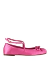 Ovyè Ovyé Woman Ballet Flats Fuchsia Size 8 Textile Fibers In Pink