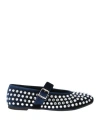 Ovyè Ovyé Woman Ballet Flats Navy Size 9 Textile Fibers In Navy