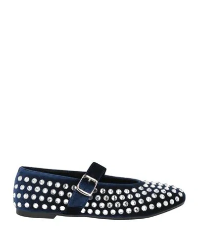 Ovyè Ovyé Woman Ballet Flats Navy Size 9 Textile Fibers