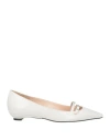 Ovyè Ovyé Woman Ballet Flats Off White Size 8 Leather