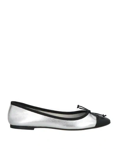 Ovyè Ovyé Woman Ballet Flats Silver Size 6 Leather