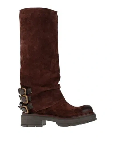 Ovyè Ovyé Woman Boot Chocolate Brown Size 8 Leather