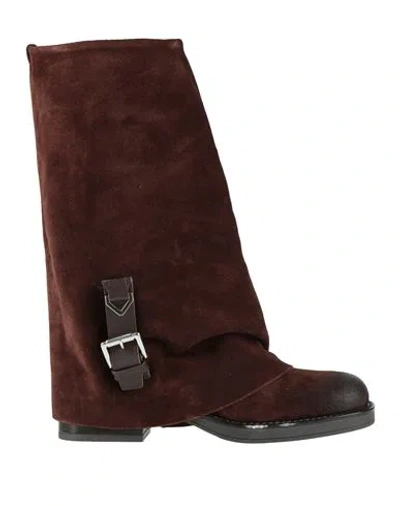 Ovyè Ovyé Woman Boot Chocolate Brown Size 8 Leather In Multi