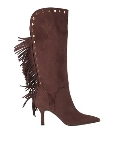 Ovyè Ovyé Woman Boot Chocolate Brown Size 8 Synthetic Material