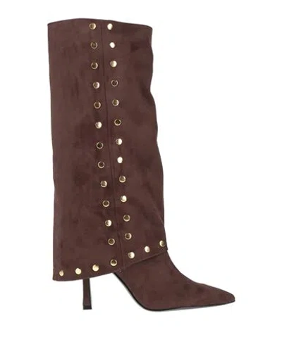 Ovyè Ovyé Woman Boot Chocolate Brown Size 8 Textile Fibers