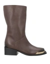 Ovyè Ovyé Woman Boot Dark Brown Size 7 Calfskin In Brown