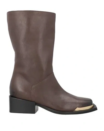 Ovyè Ovyé Woman Boot Dark Brown Size 7 Calfskin