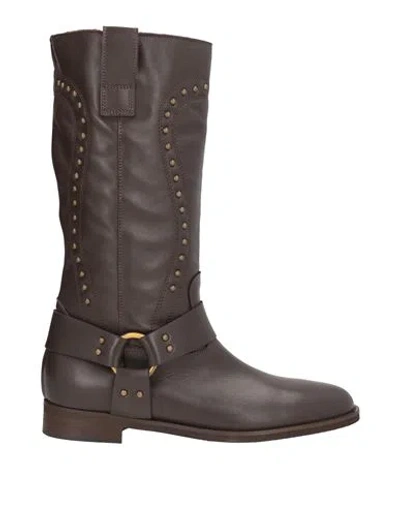 Ovyè Ovyé Woman Boot Dark Brown Size 8 Leather