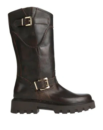 Ovyè Ovyé Woman Boot Dark Brown Size 9 Leather