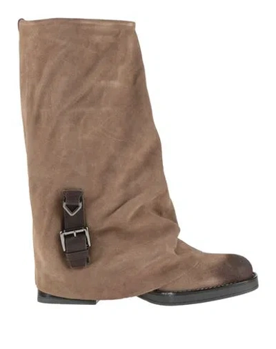 Ovyè Ovyé Woman Boot Khaki Size 8 Leather In Multi