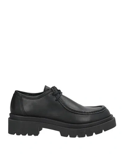 Ovyè Ovyé Woman Lace-up Shoes Black Size 8 Calfskin