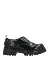 Ovyè Ovyé Woman Lace-up Shoes Black Size 8 Textile Fibers