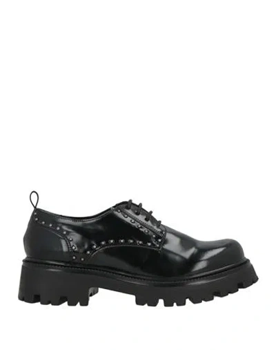 Ovyè Ovyé Woman Lace-up Shoes Black Size 8 Textile Fibers
