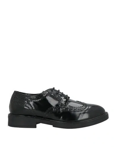 Ovyè Ovyé Woman Lace-up Shoes Black Size 8 Textile Fibers