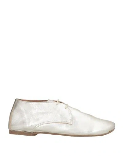 Ovyè Ovyé Woman Lace-up Shoes Silver Size 8 Leather