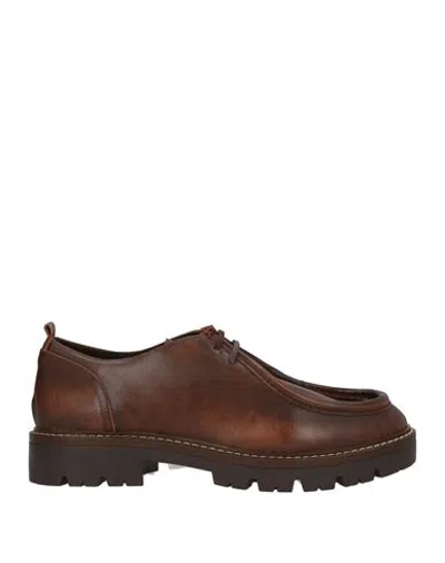 Ovyè Ovyé Woman Lace-up Shoes Brown Size 9 Leather