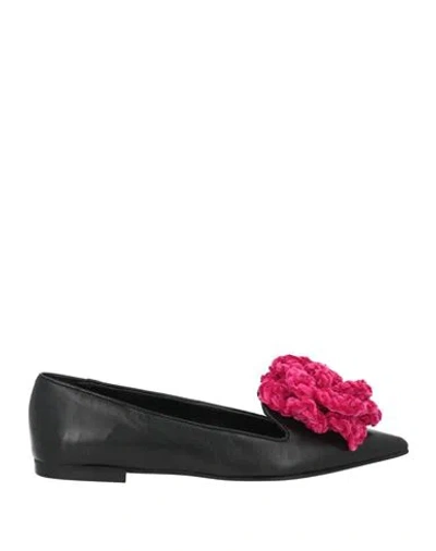 Ovyè Ovyé Woman Loafers Black Size 7 Leather